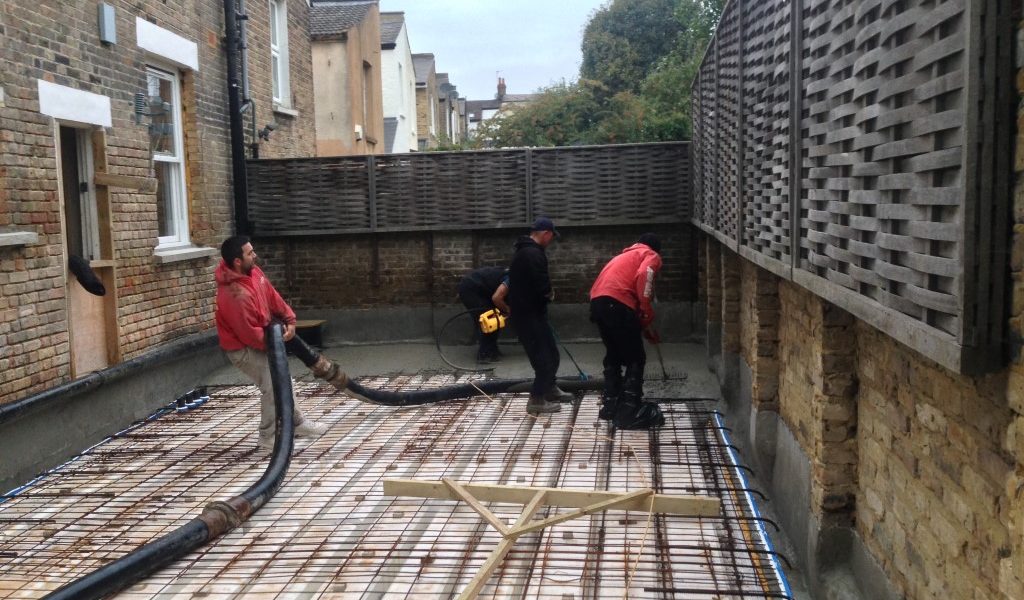 OpDeck ground floor terrace over a basement swimming pool