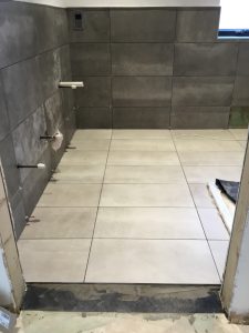 Finished tiling to 1st floor bathroom