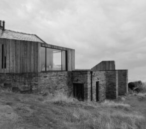 Black and White Photo of the Cow Shed, Keighley