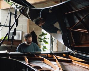 Matthew Bourne at his piano